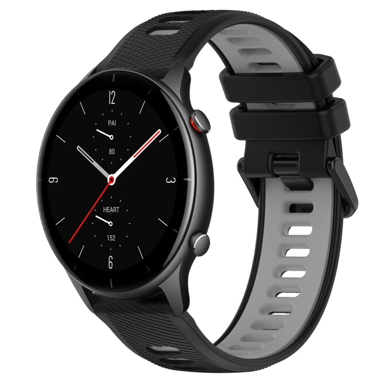 22MM Sports Two-Color Silicone Watch Band, For Amazfit GTR 2e, For Amazfit GTR 2