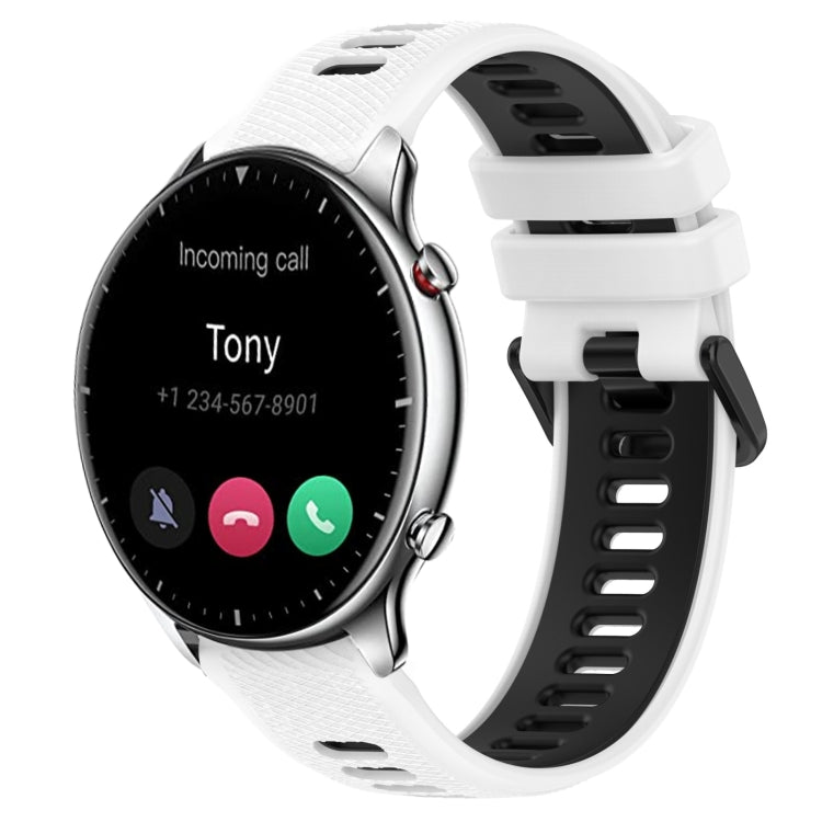 22MM Sports Two-Color Silicone Watch Band, For Amazfit GTR 2e, For Amazfit GTR 2