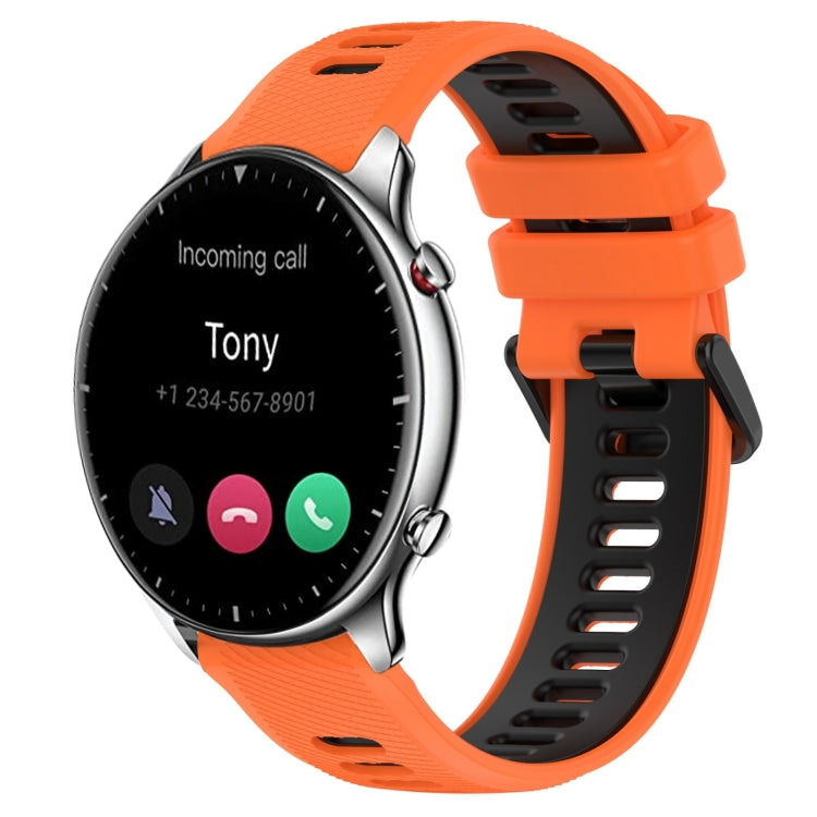22MM Sports Two-Color Silicone Watch Band, For Amazfit GTR 2e, For Amazfit GTR 2