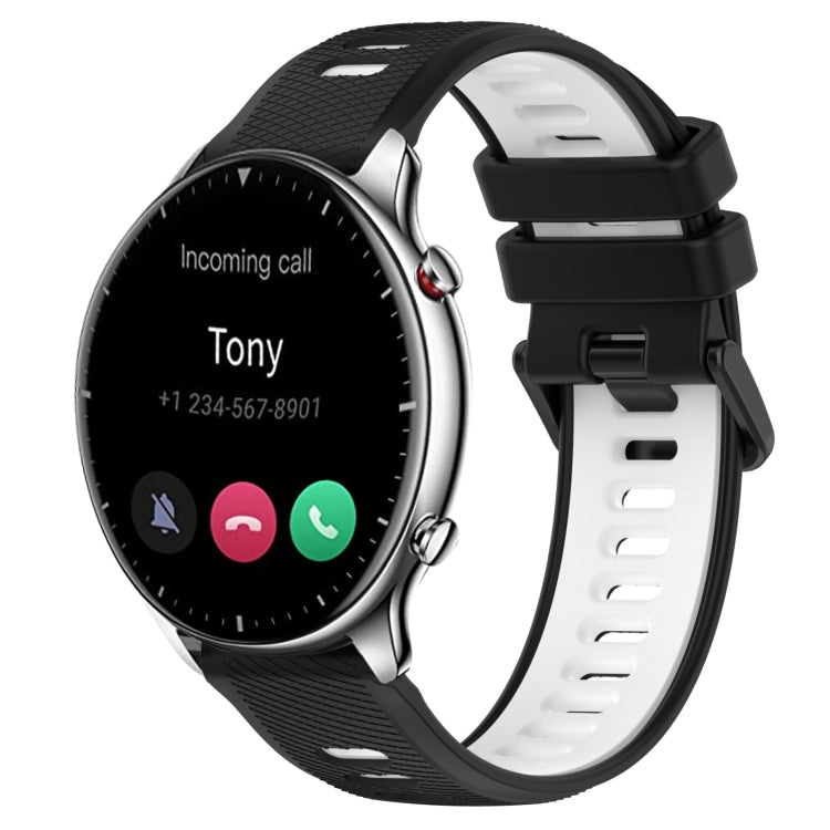 22MM Sports Two-Color Silicone Watch Band, For Amazfit GTR 2e, For Amazfit GTR 2