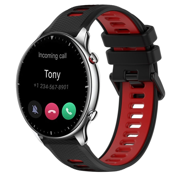 22MM Sports Two-Color Silicone Watch Band, For Amazfit GTR 2e, For Amazfit GTR 2
