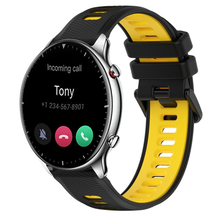 22MM Sports Two-Color Silicone Watch Band, For Amazfit GTR 2e, For Amazfit GTR 2