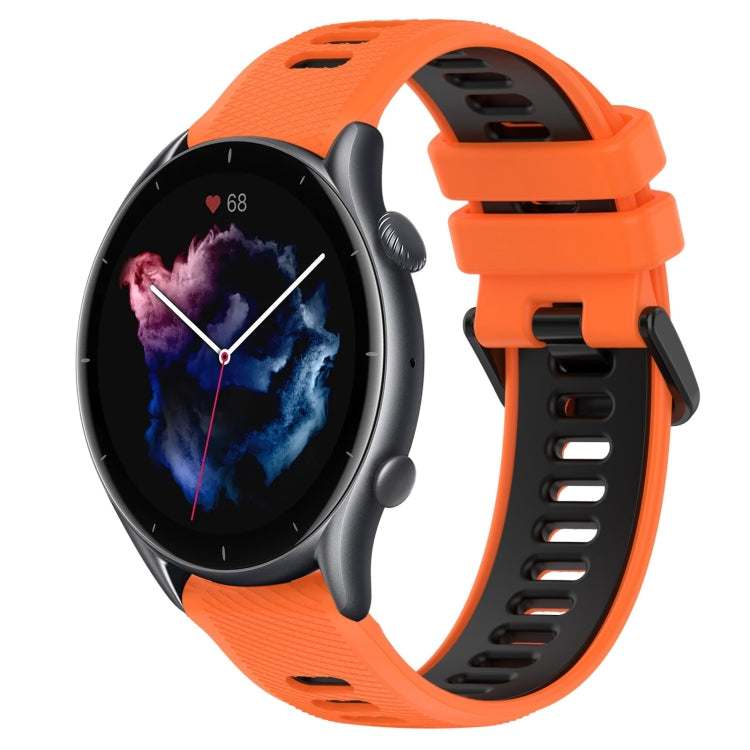 22MM Sports Two-Color Silicone Watch Band, For Amazfit 3, For Amazfit GTR 47mm
