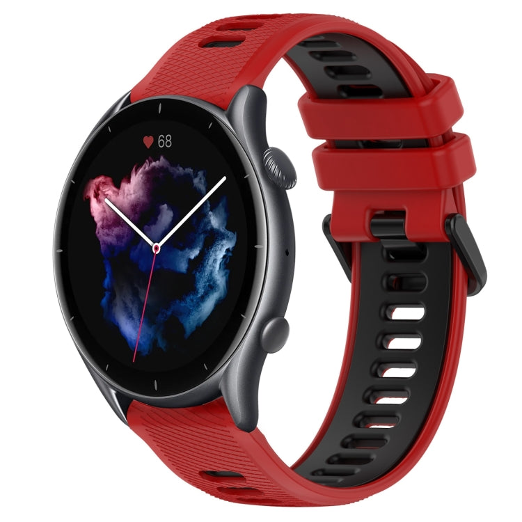 22MM Sports Two-Color Silicone Watch Band, For Amazfit 3, For Amazfit GTR 47mm