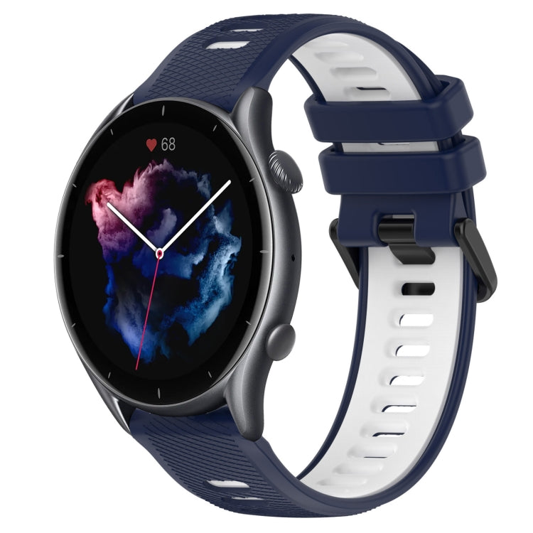 22MM Sports Two-Color Silicone Watch Band, For Amazfit 3, For Amazfit GTR 47mm