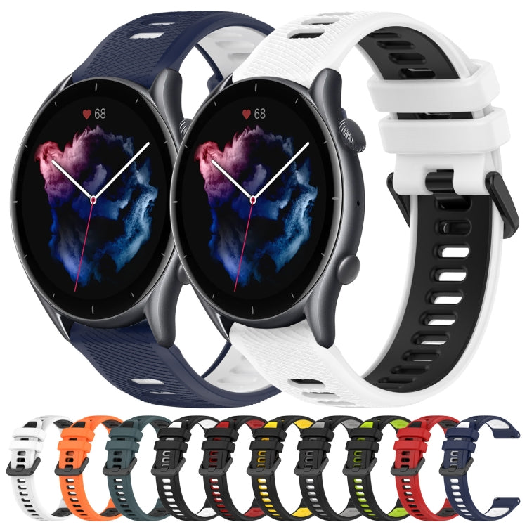 22MM Sports Two-Color Silicone Watch Band, For Amazfit 3, For Amazfit GTR 47mm