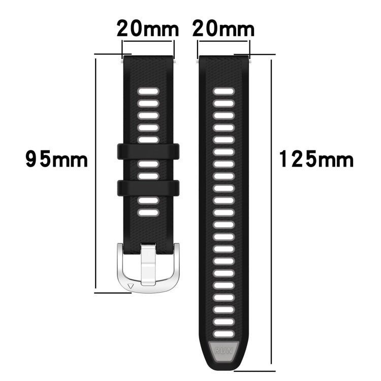 22mm Cross Texture Two Color Silicone Steel Buckle Watch Band, For Amazfit GTS 3, For Amazfit GTS 2E