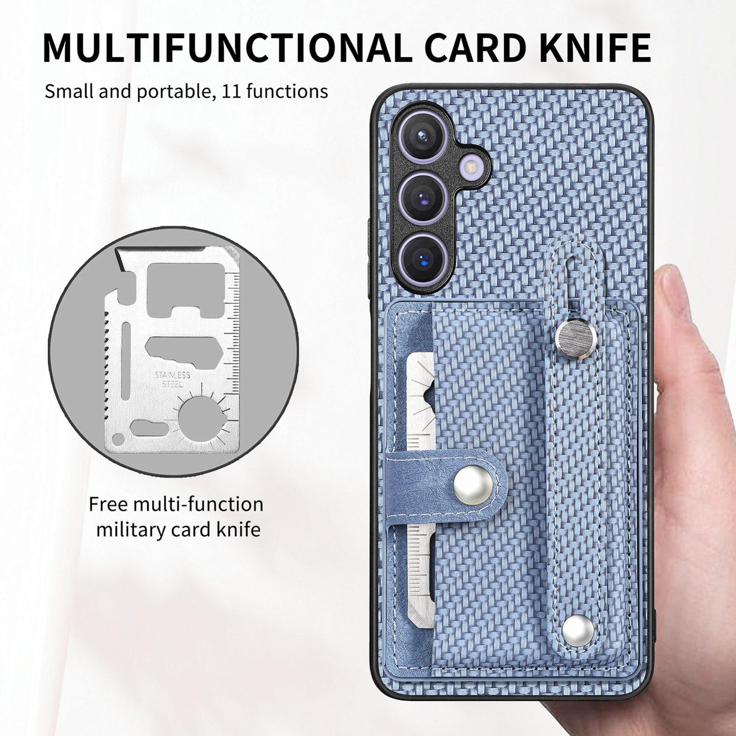 For Samsung Galaxy S25 Edge 5G Wristband Kickstand Wallet Back Phone Case with Tool Knife(Green)