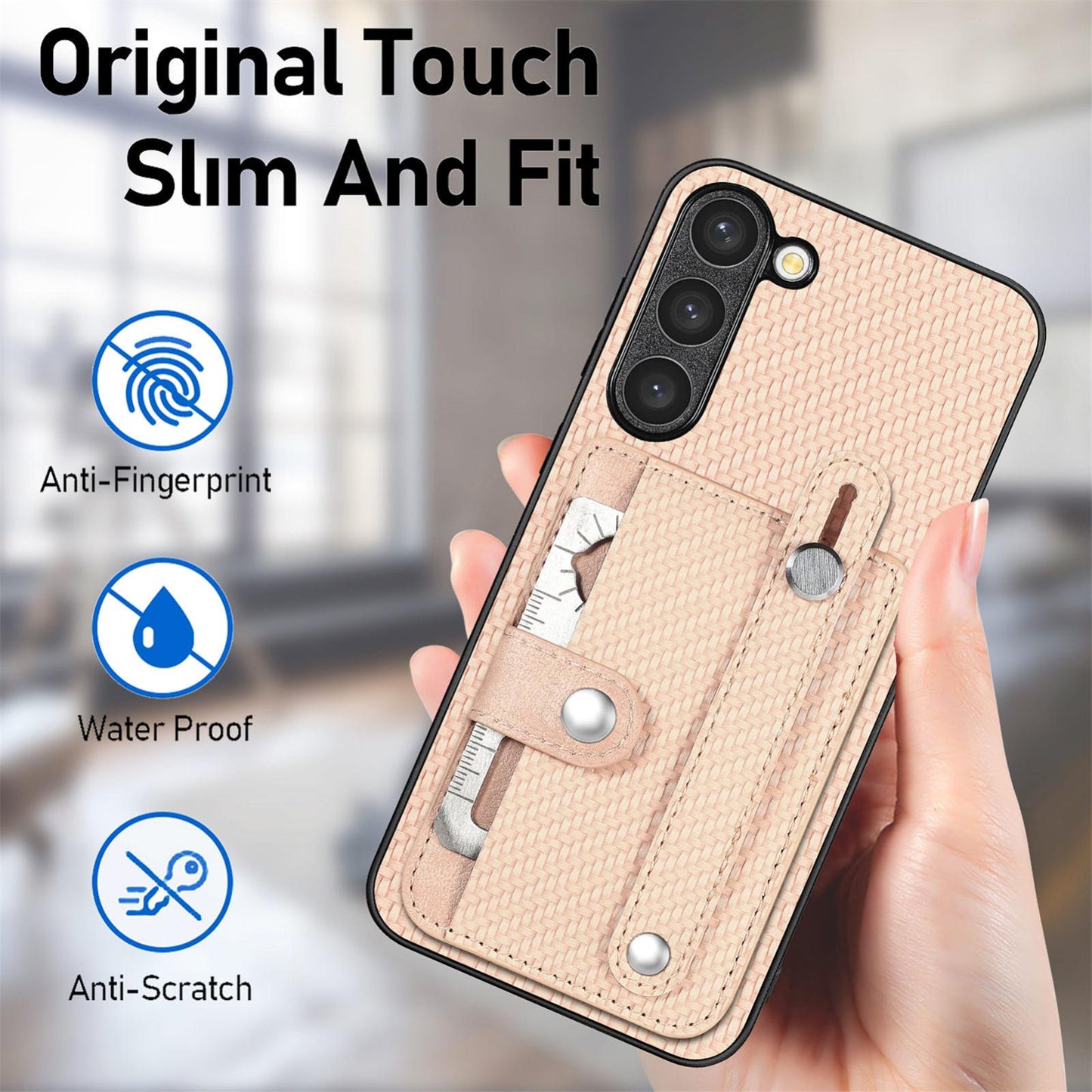 For Samsung Galaxy S25 Edge 5G Wristband Kickstand Wallet Back Phone Case with Tool Knife(Green)