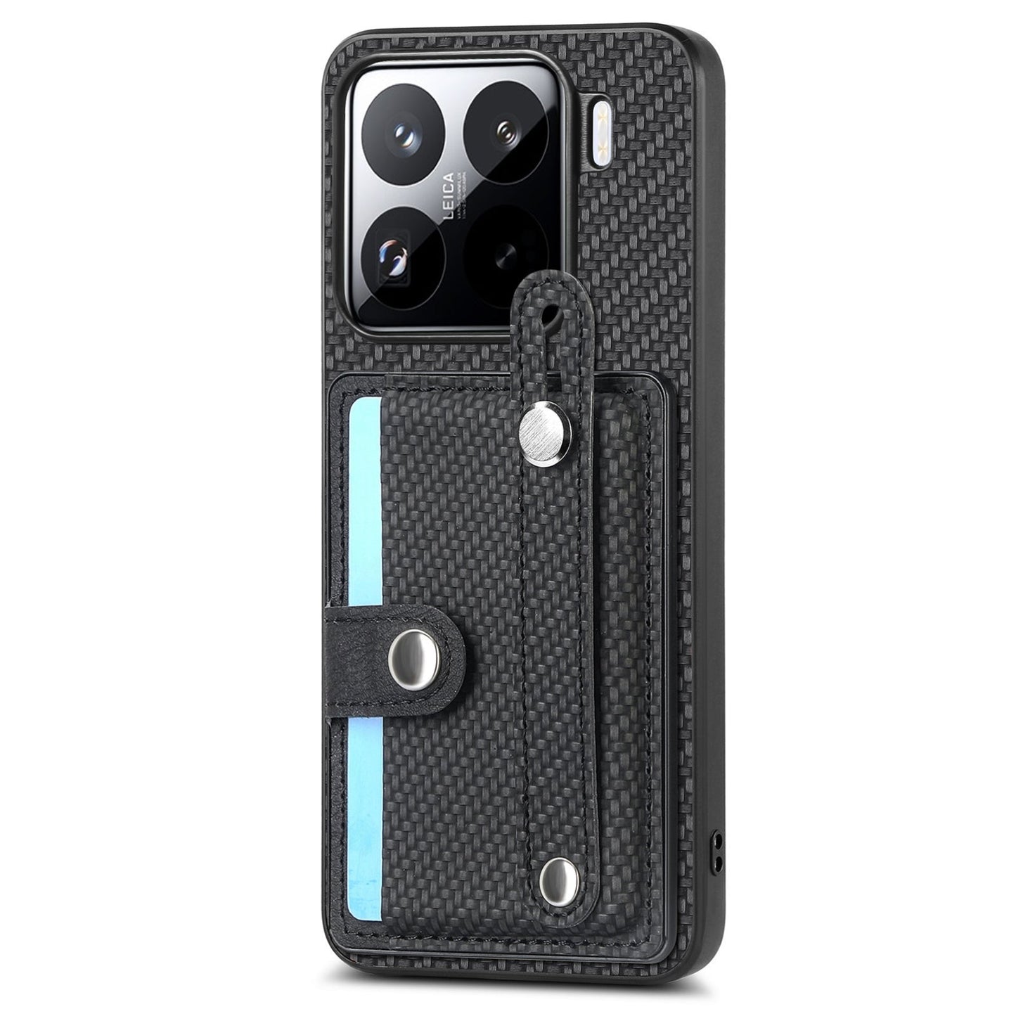 For Xiaomi 15 Pro Wristband Kickstand Card Wallet Back Phone Case with Tool Knife(Black)