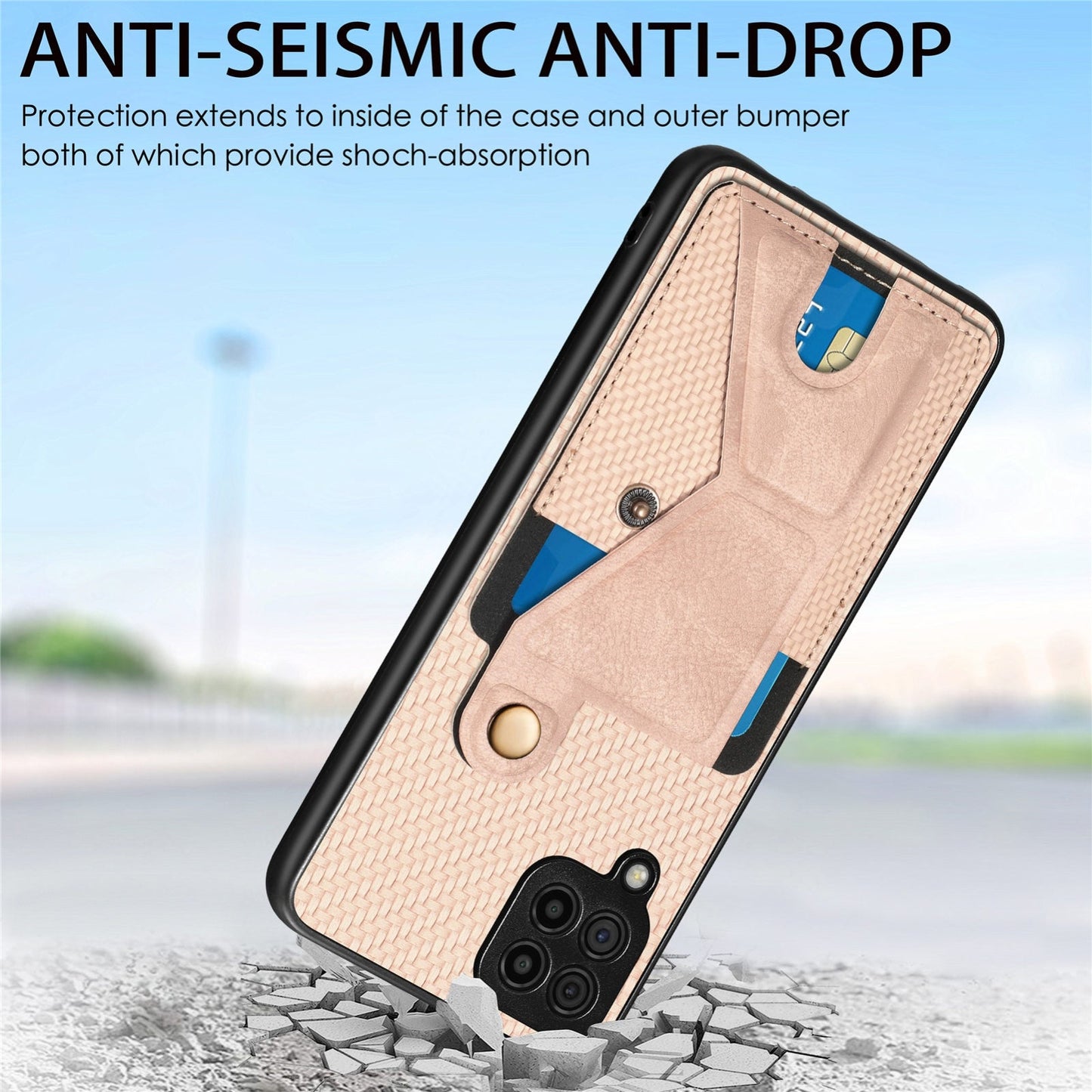 For Samsung Galaxy S25 Edge 5G Carbon Fiber Wallet Flip Card K-shaped Holder Phone Case(Brown)
