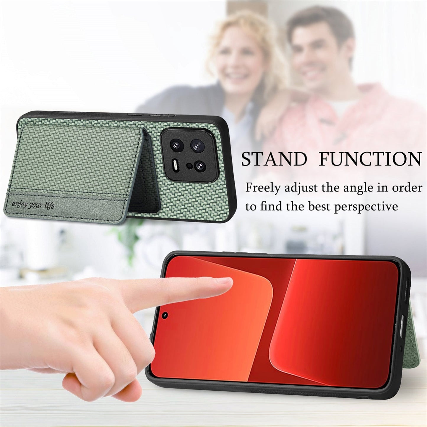 For Xiaomi 15 Pro Carbon Fiber Magnetic Card Bag Phone Case(Black)