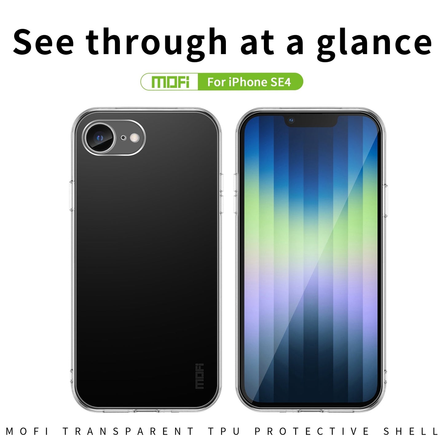For iPhone 16e MOFI Ming Series Ultra-thin TPU Phone Case(Transparent)