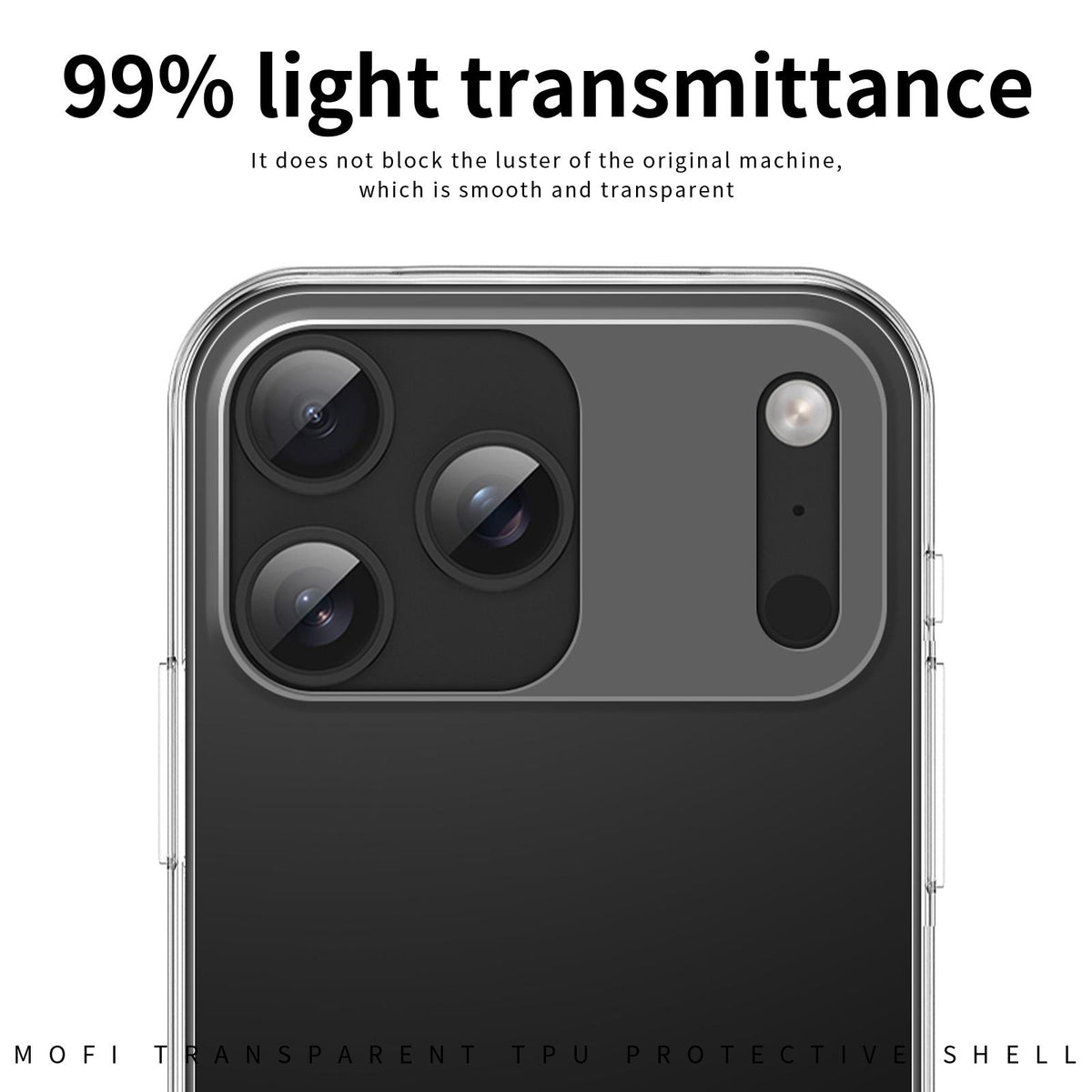 Compatible with iPhone 18 Pro Max MOFI Ming Series Ultra-thin TPU Phone Case - Transparent
