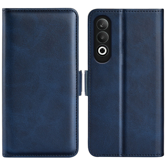 For OPPO K12 Dual-side Magnetic Buckle Horizontal Flip Leather Phone Case(Dark Blue)
