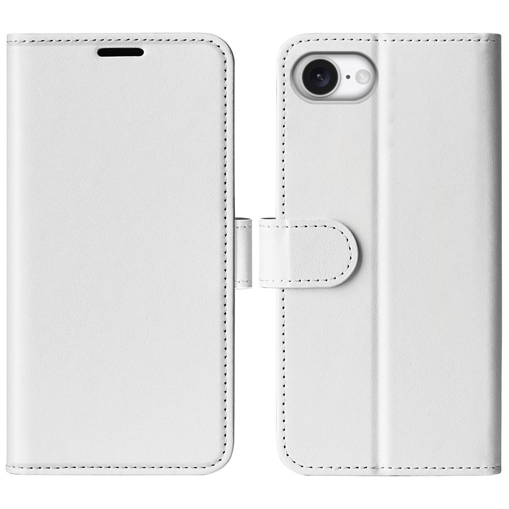 For iPhone 16e R64 Texture Horizontal Flip Leather Phone Case(White)