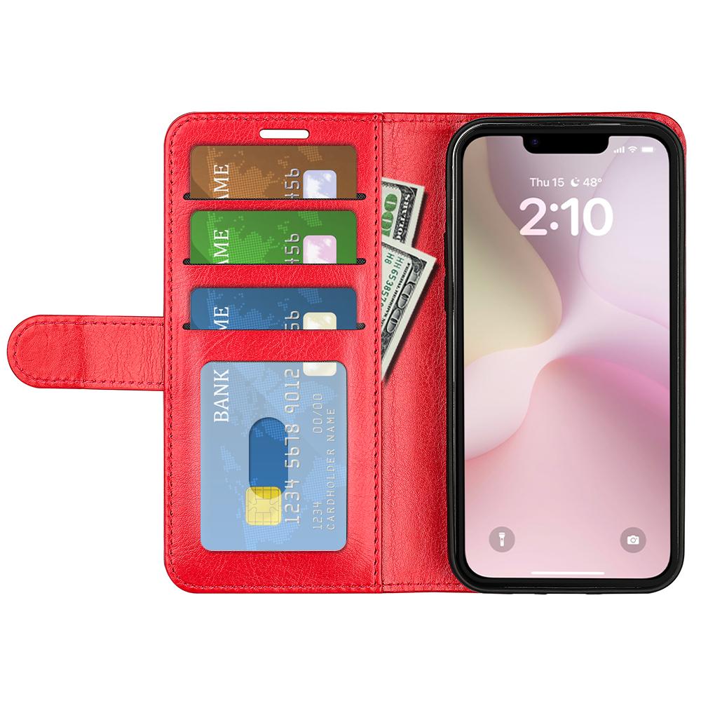 For iPhone 16e R64 Texture Horizontal Flip Leather Phone Case(Red)