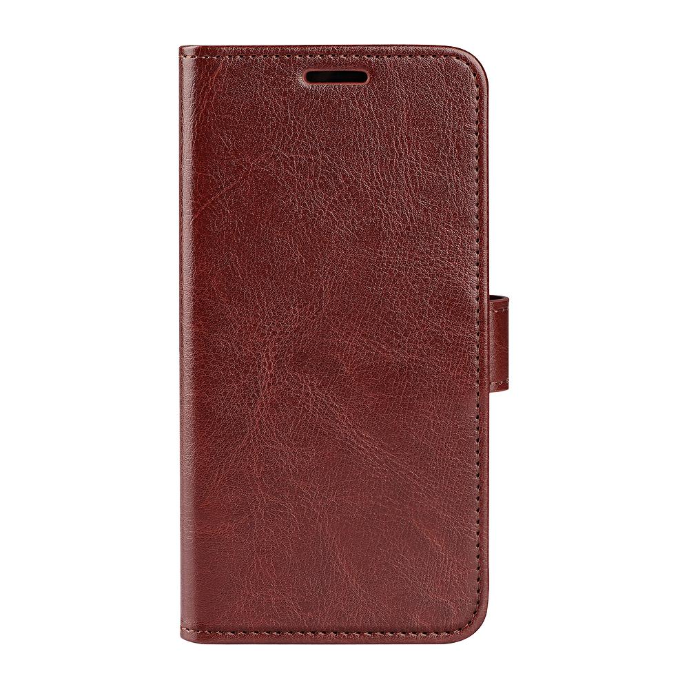 For iPhone 16e R64 Texture Horizontal Flip Leather Phone Case(Brown)