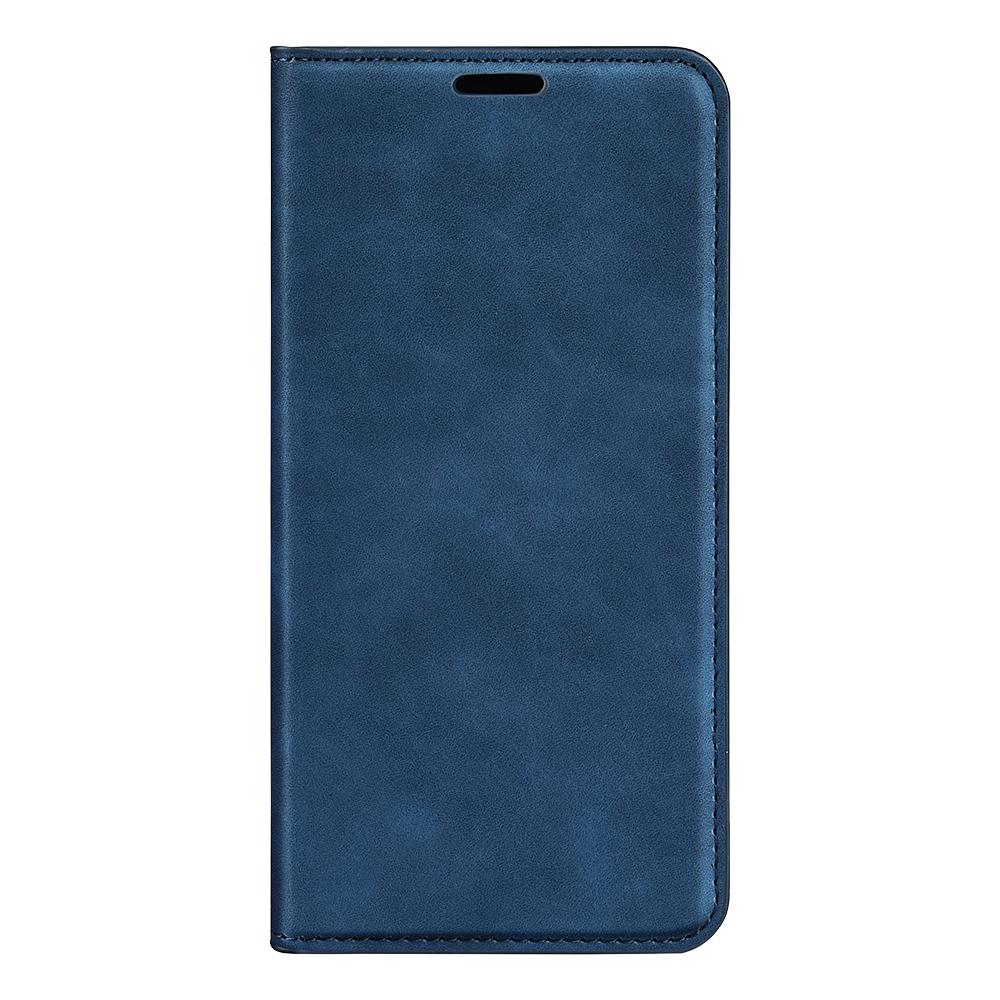 For iPhone 16e Retro-skin  Magnetic Suction Leather Phone Case(Dark Blue)