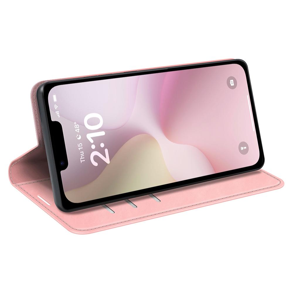 For iPhone 16e Retro-skin  Magnetic Suction Leather Phone Case(Pink)