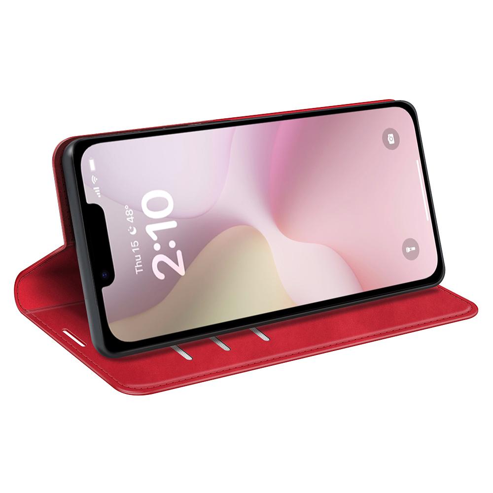 For iPhone 16e Retro-skin  Magnetic Suction Leather Phone Case(Red)