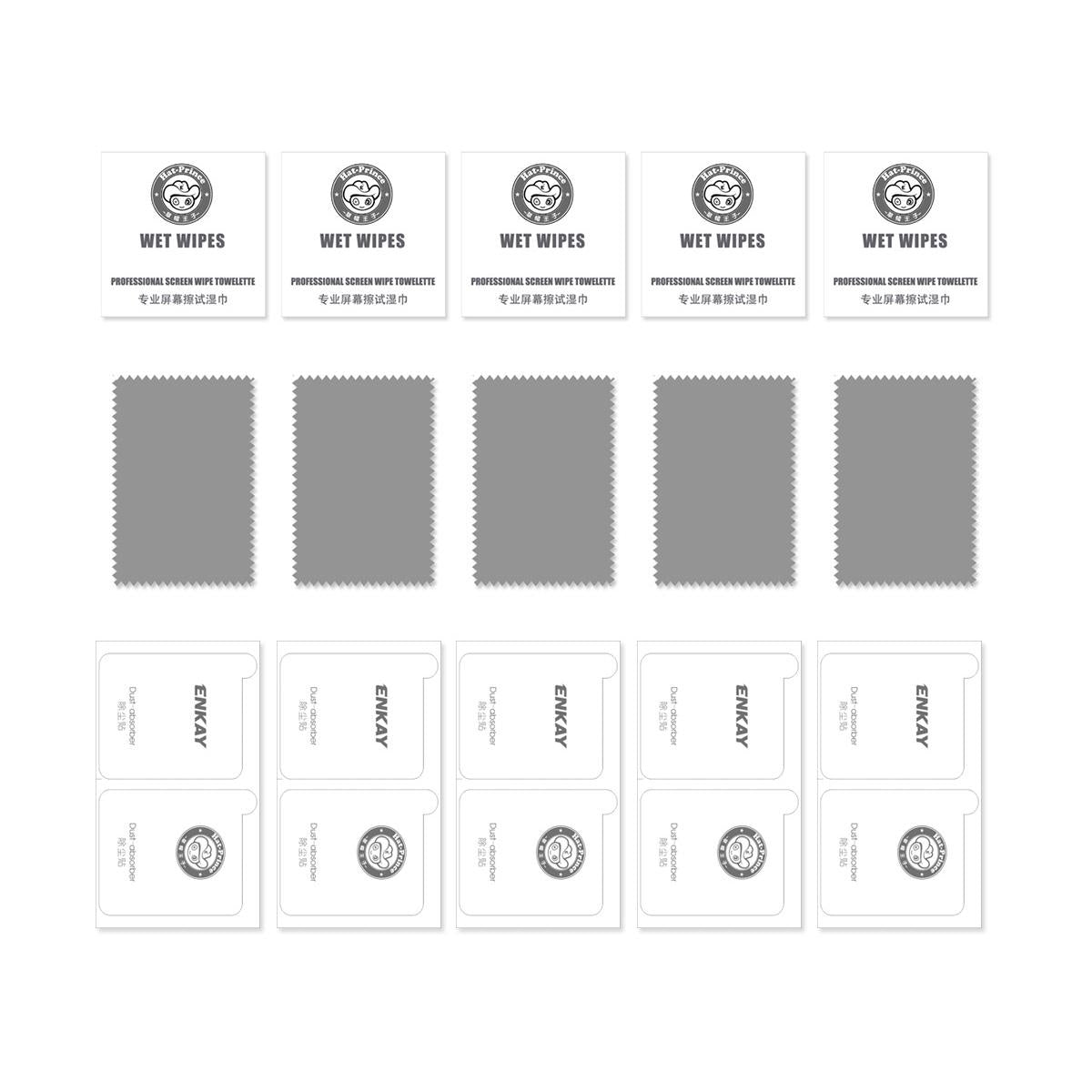 For iPhone 16e 5pcs ENKAY Full Glue High Aluminum-silicon Tempered Glass Film