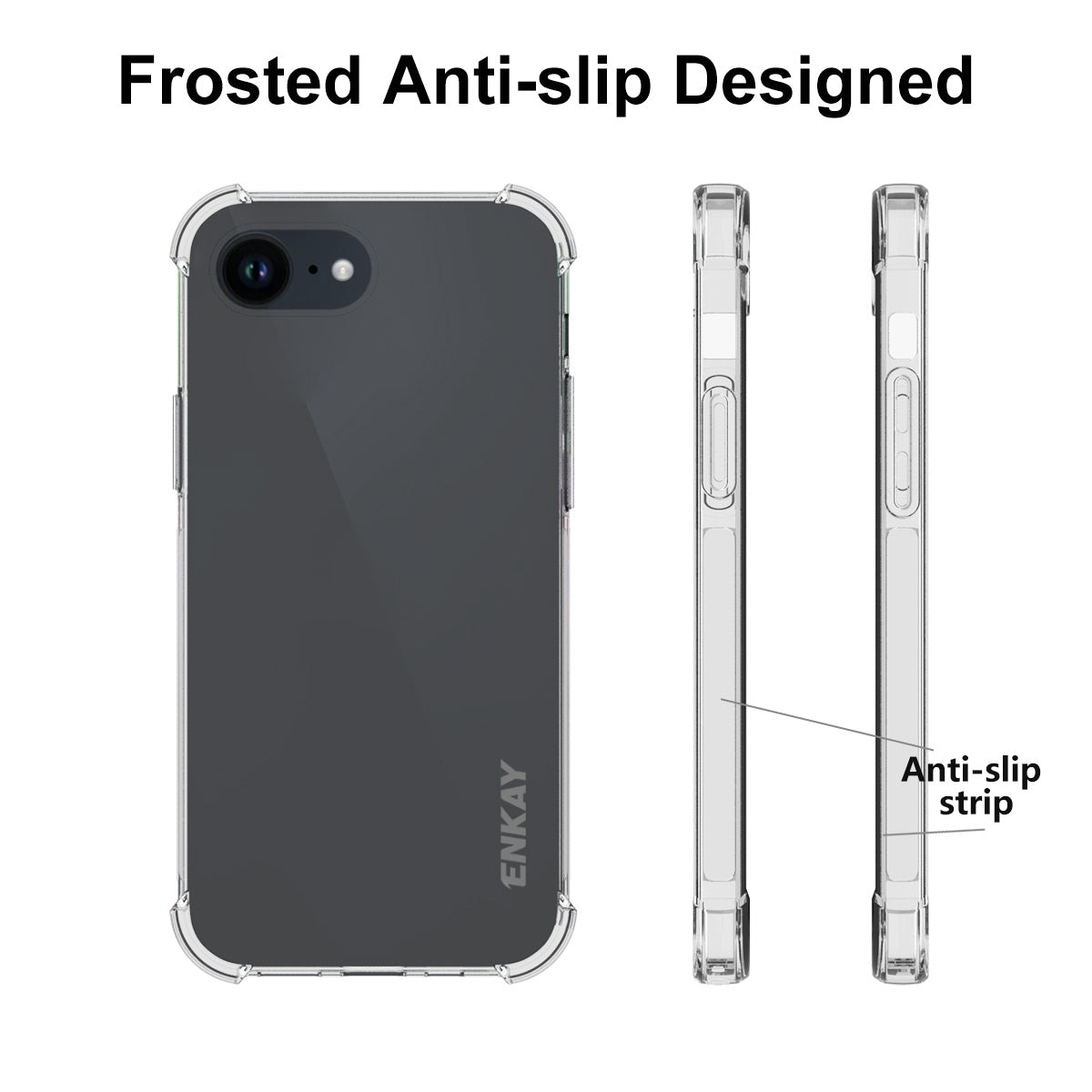 For iPhone 16e ENKAY Hat-Prince Transparent TPU Shockproof Phone Case