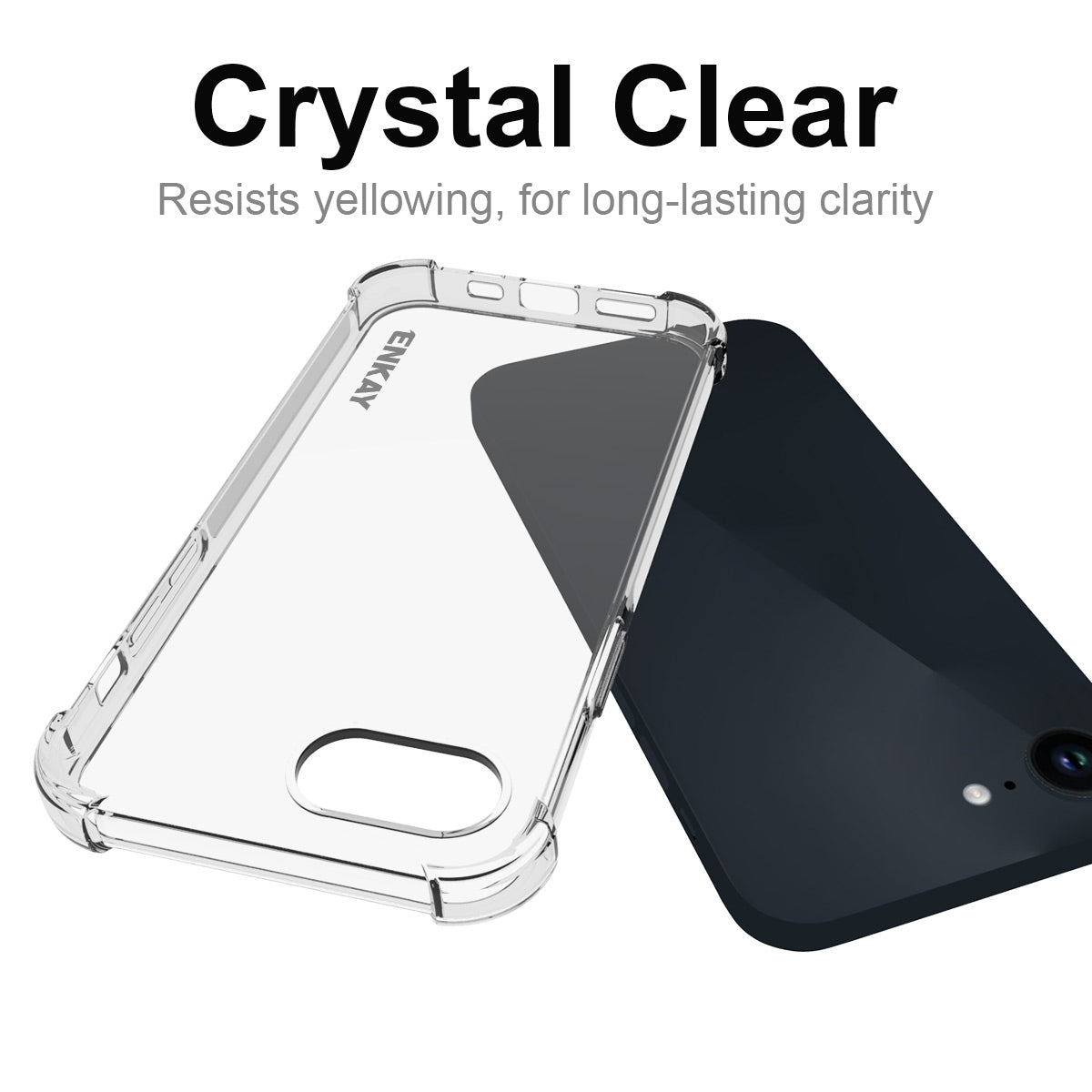 For iPhone 16e ENKAY Hat-Prince Transparent TPU Shockproof Phone Case