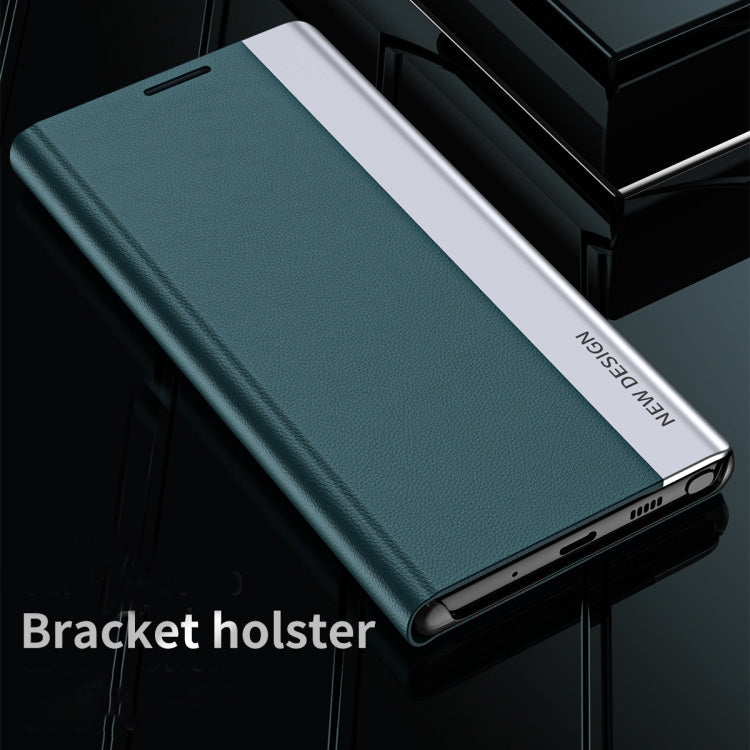 For Samsung Galaxy S25 Edge 5G Side Electroplated Adsorption Leather Phone Case(Indigo)