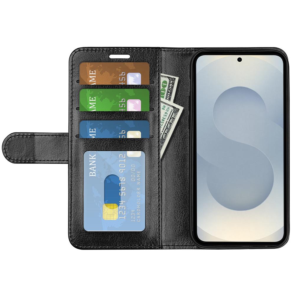 For Samsung Galaxy S25 Edge 5G R64 Texture Horizontal Flip Leather Phone Case(Black)