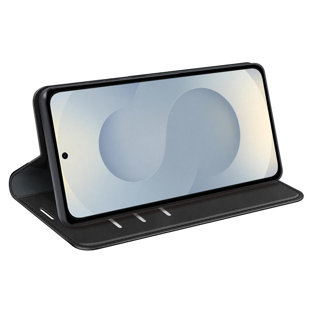 For Samsung Galaxy S25 Edge 5G Retro-skin Magnetic Suction Leather Phone Case(Black)