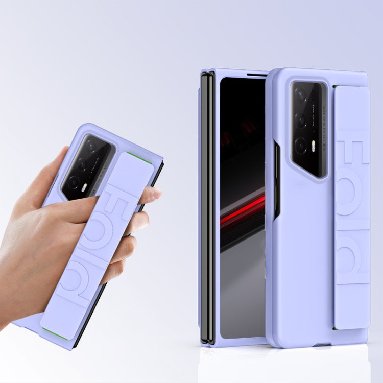 For Honor Magic V2 RSR Skin Elastic Wrist Grip Back Cover Phone Case(Pink)