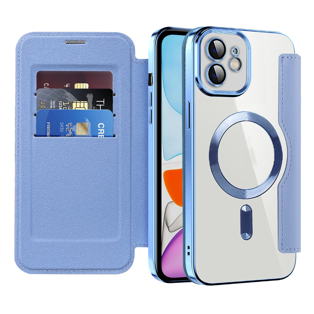 Compatible with iPhone 18 Pro Max Shield Magsafe RFID Anti-theft Rhombus Leather Phone Case - Brown