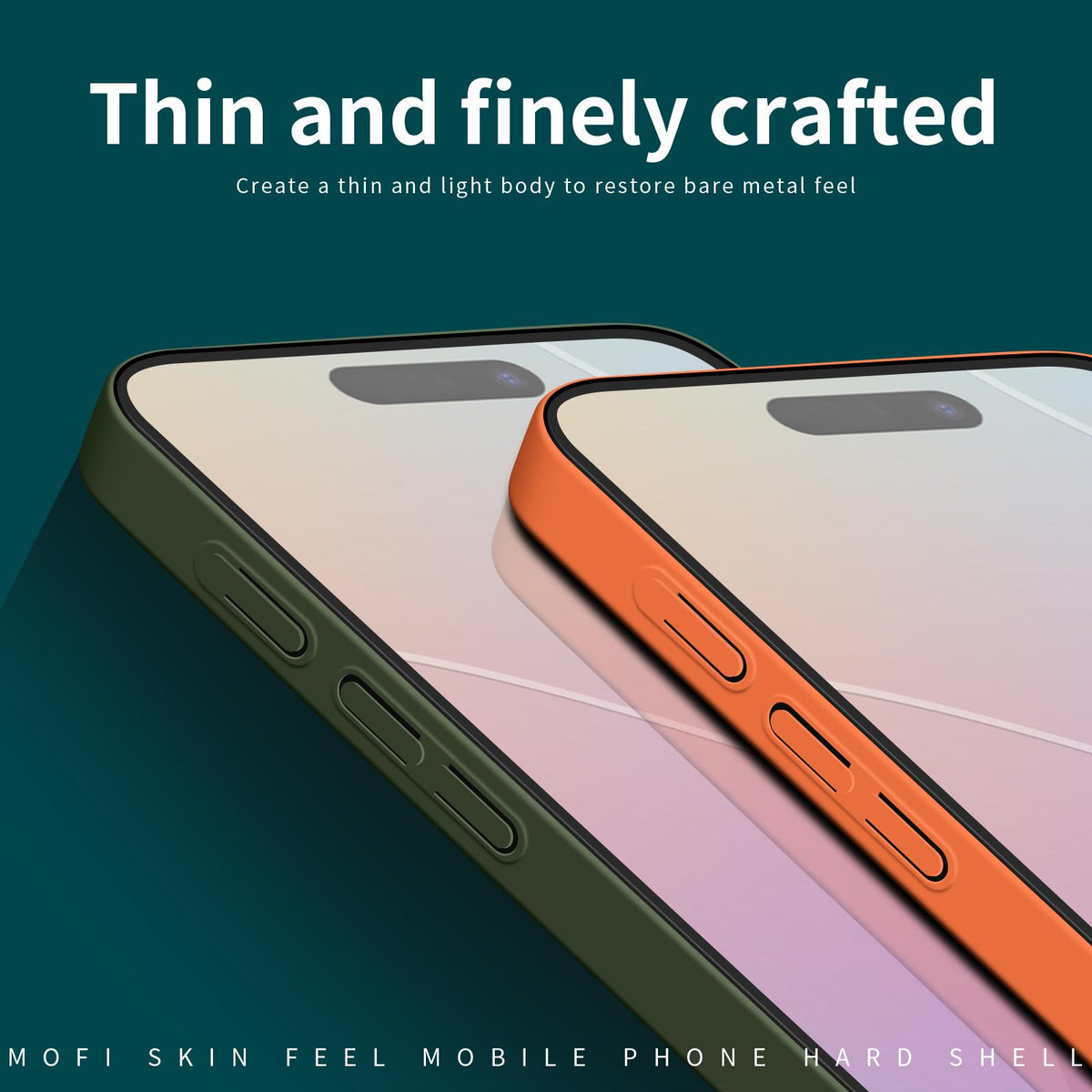 Compatible with iPhone 18 Pro Max MOFI Qin Series Skin Feel All-inclusive PC Phone Case - Black
