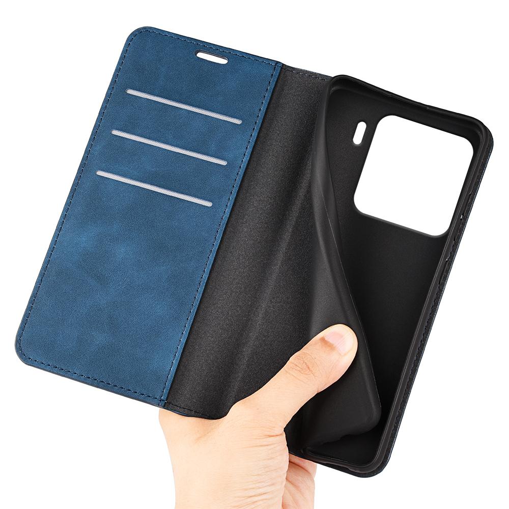 For Xiaomi 15 Pro Retro-skin Magnetic Suction Leather Phone Case(Dark Blue)