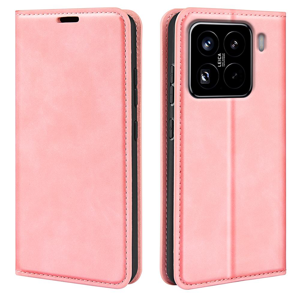 For Xiaomi 15 Pro Retro-skin Magnetic Suction Leather Phone Case(Pink)