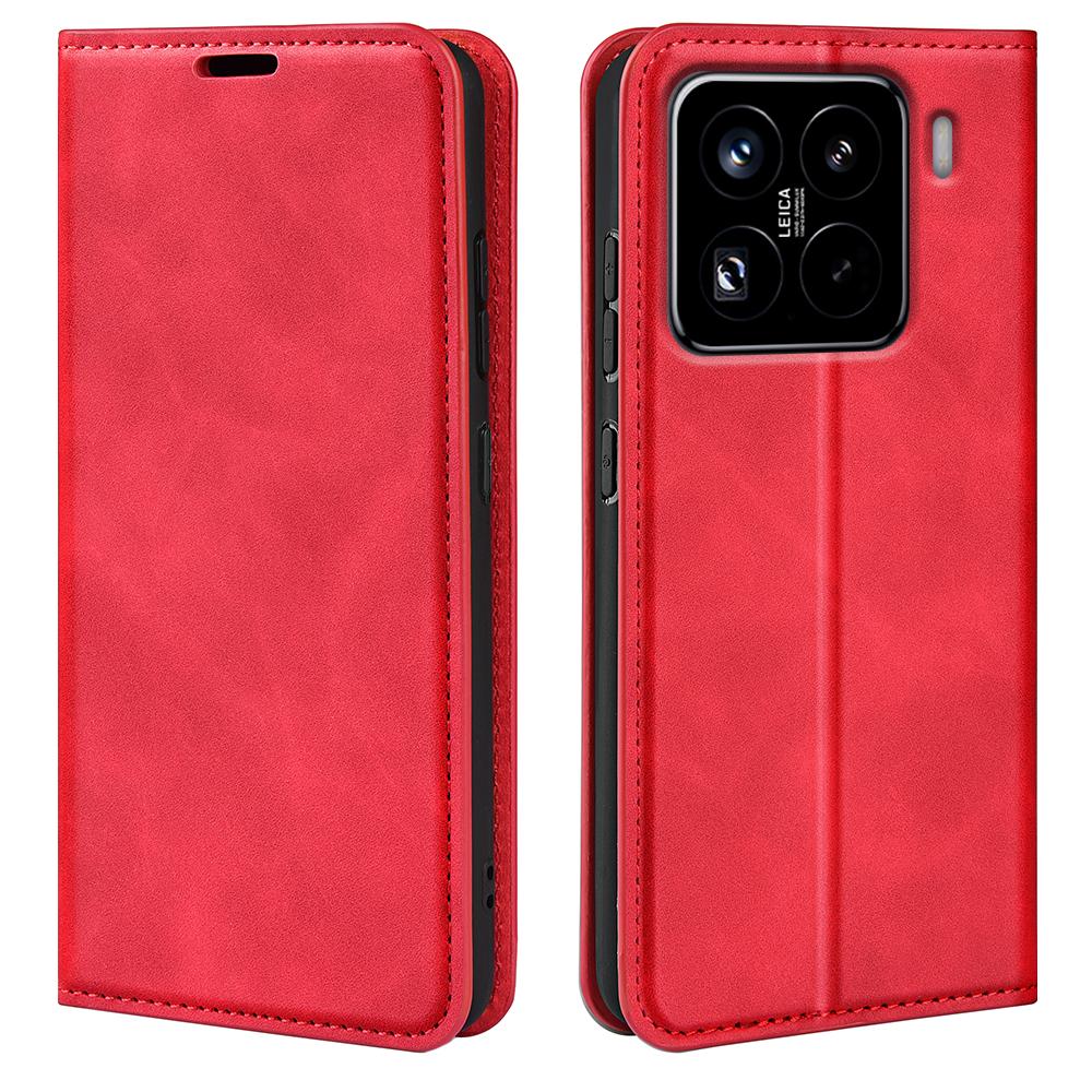 For Xiaomi 15 Pro Retro-skin Magnetic Suction Leather Phone Case(Red)