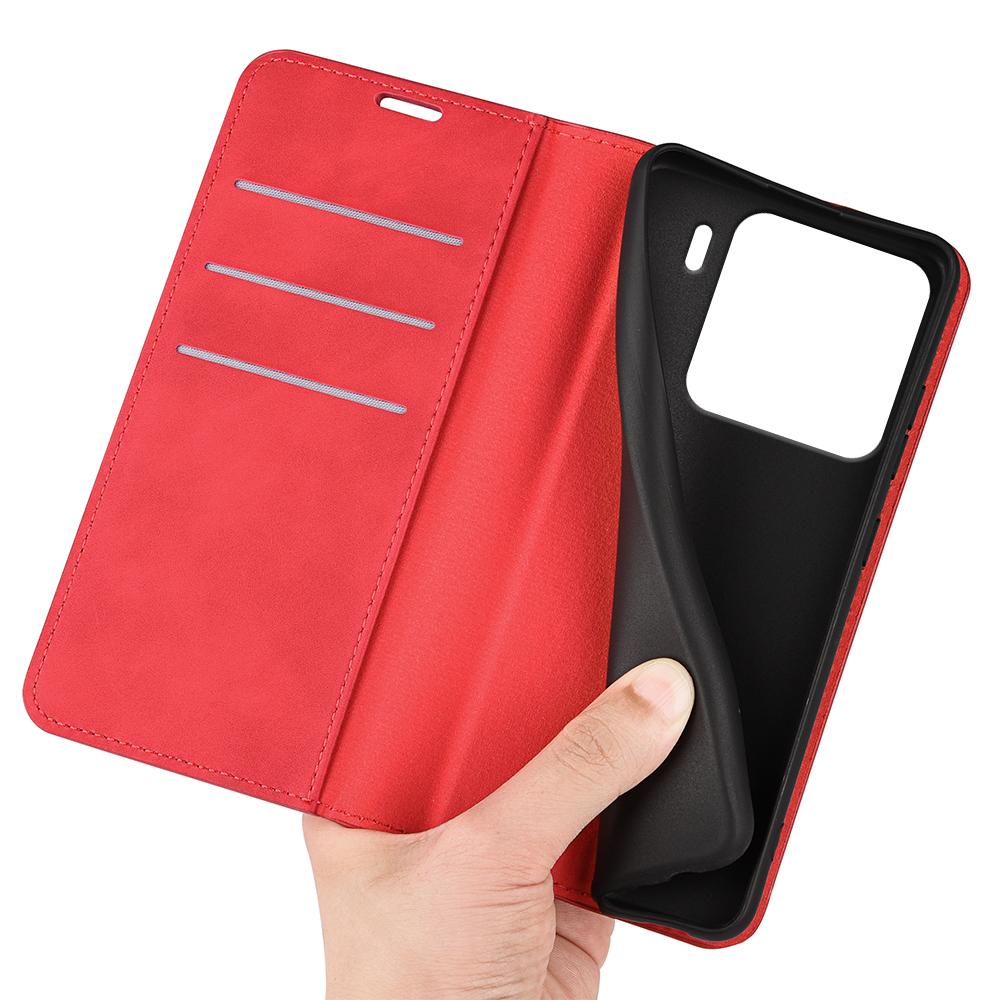 For Xiaomi 15 Pro Retro-skin Magnetic Suction Leather Phone Case(Red)
