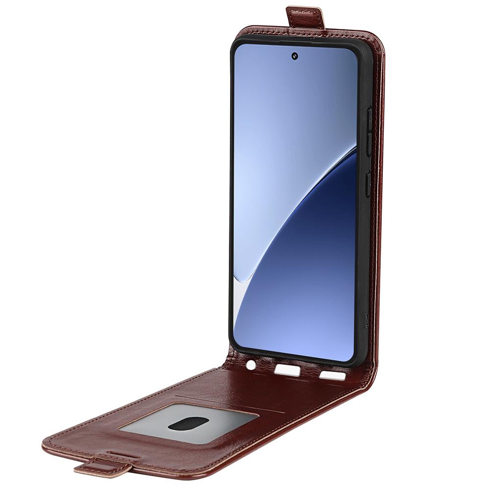For Xiaomi 15 Pro R64 Texture Single Vertical Flip Leather Phone Case(Brown)