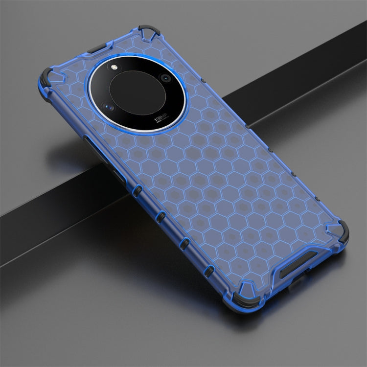For Honor X50 Shockproof Honeycomb Phone Case(Blue)