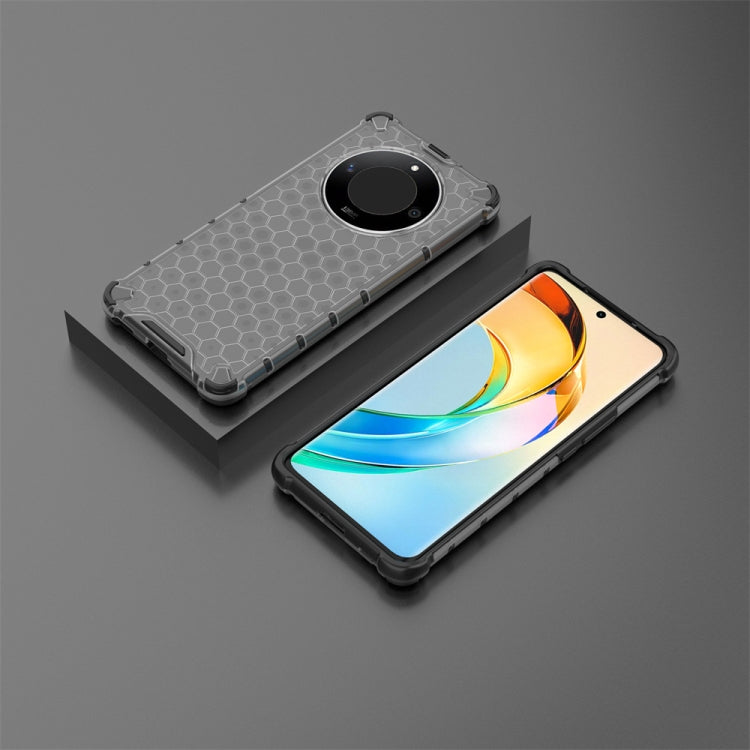 For Honor X9b Shockproof Honeycomb Phone Case(Black)