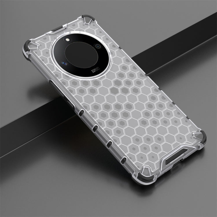 For Honor X9b Shockproof Honeycomb Phone Case(White)