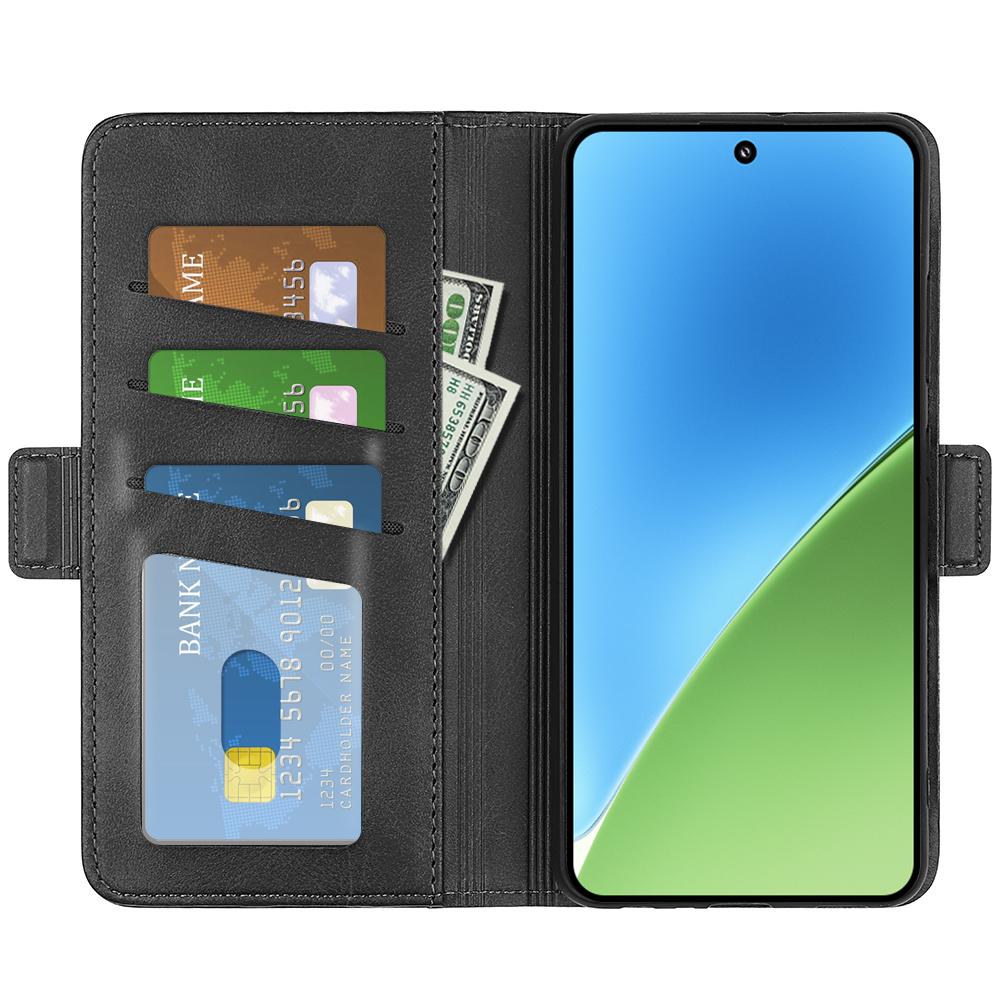 For Xiaomi 15 Dual-side Magnetic Buckle Horizontal Flip Leather Phone Case(Black)