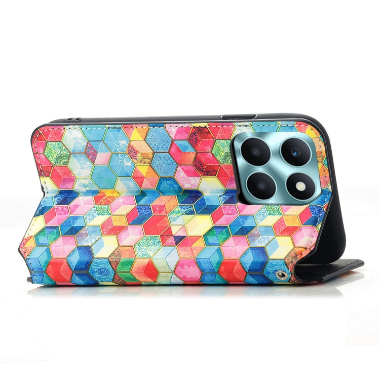 For Honor X6a CaseNeo Colorful Magnetic Leather Phone Case(Magic Space)