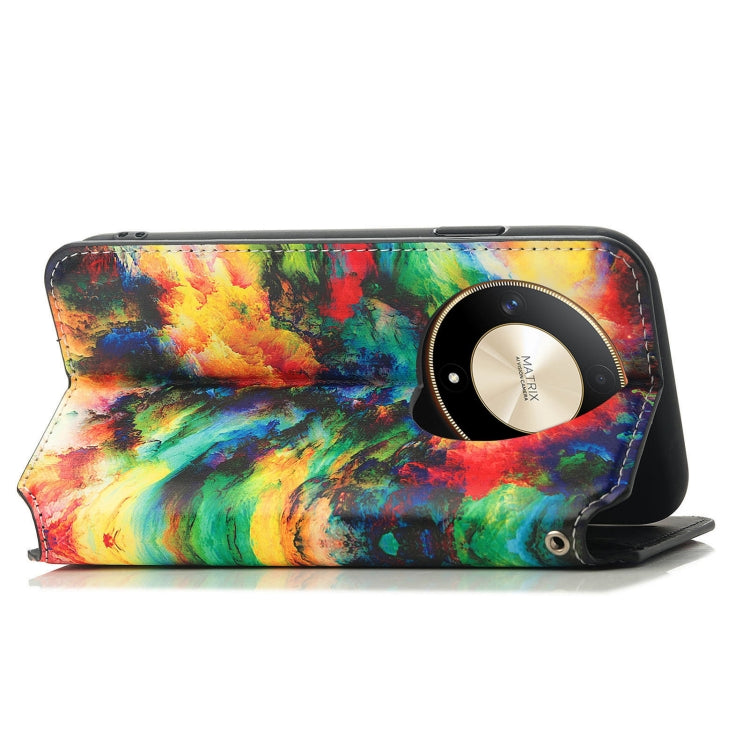 For Honor X9b CaseNeo Colorful Magnetic Leather Phone Case(Colorful Cloud)