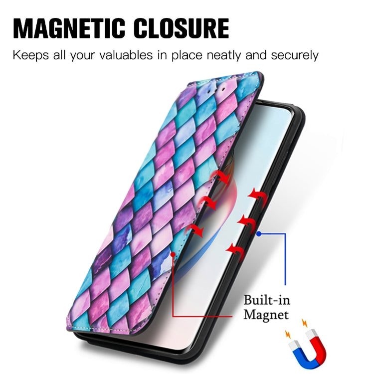 For Honor X9b CaseNeo Colorful Magnetic Leather Phone Case(Purple Scales)