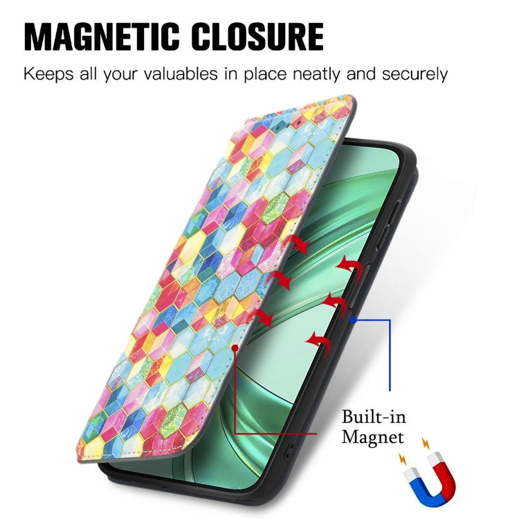 For  Honor X8b CaseNeo Colorful Magnetic Leather Phone Case(Rhombus)