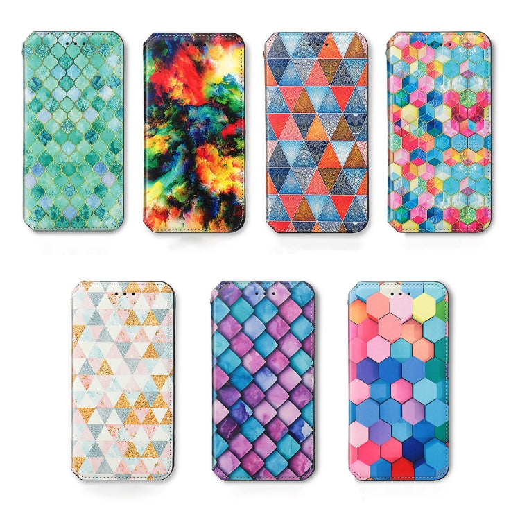 For Honor X6a CaseNeo Colorful Magnetic Leather Phone Case(Rhombus Mandala)