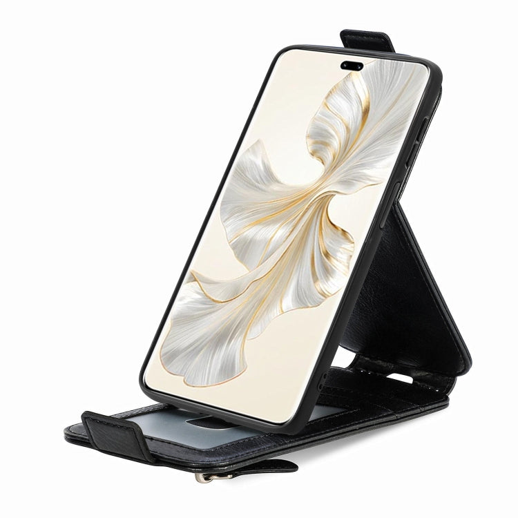 For Honor 100 Pro Zipper Wallet Vertical Flip Leather Phone Case(Black)