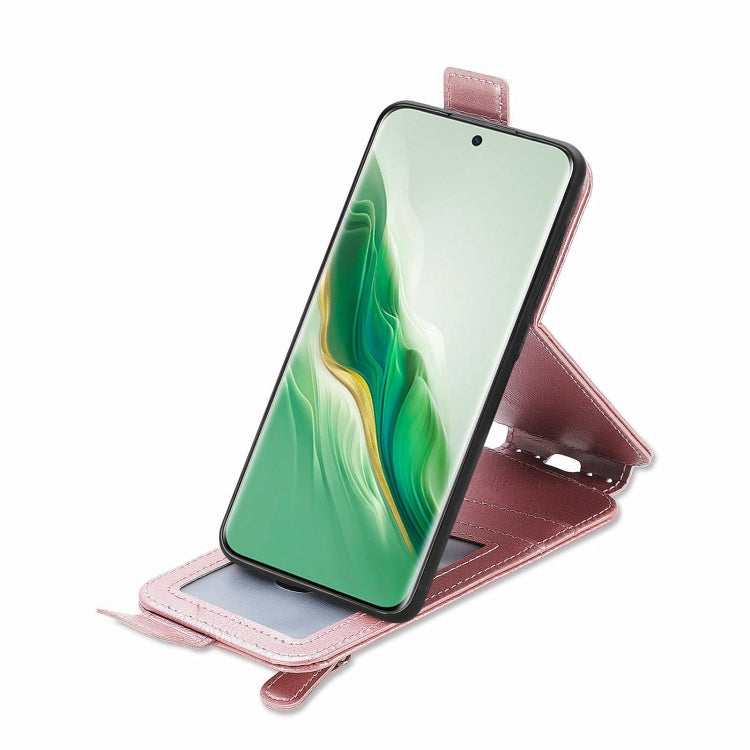 For Honor Magic6 Zipper Wallet Vertical Flip Leather Phone Case(Pink)